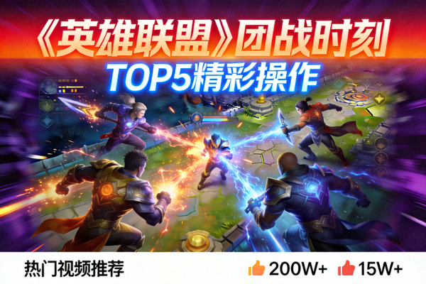 电竞热门视频推荐封面 - 《英雄联盟》团战时刻